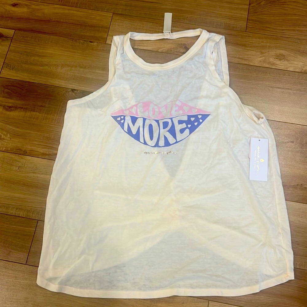 Spiritual gangster tank top with open back.